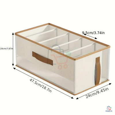 Multi-Compartment Foldable Fabric Storage