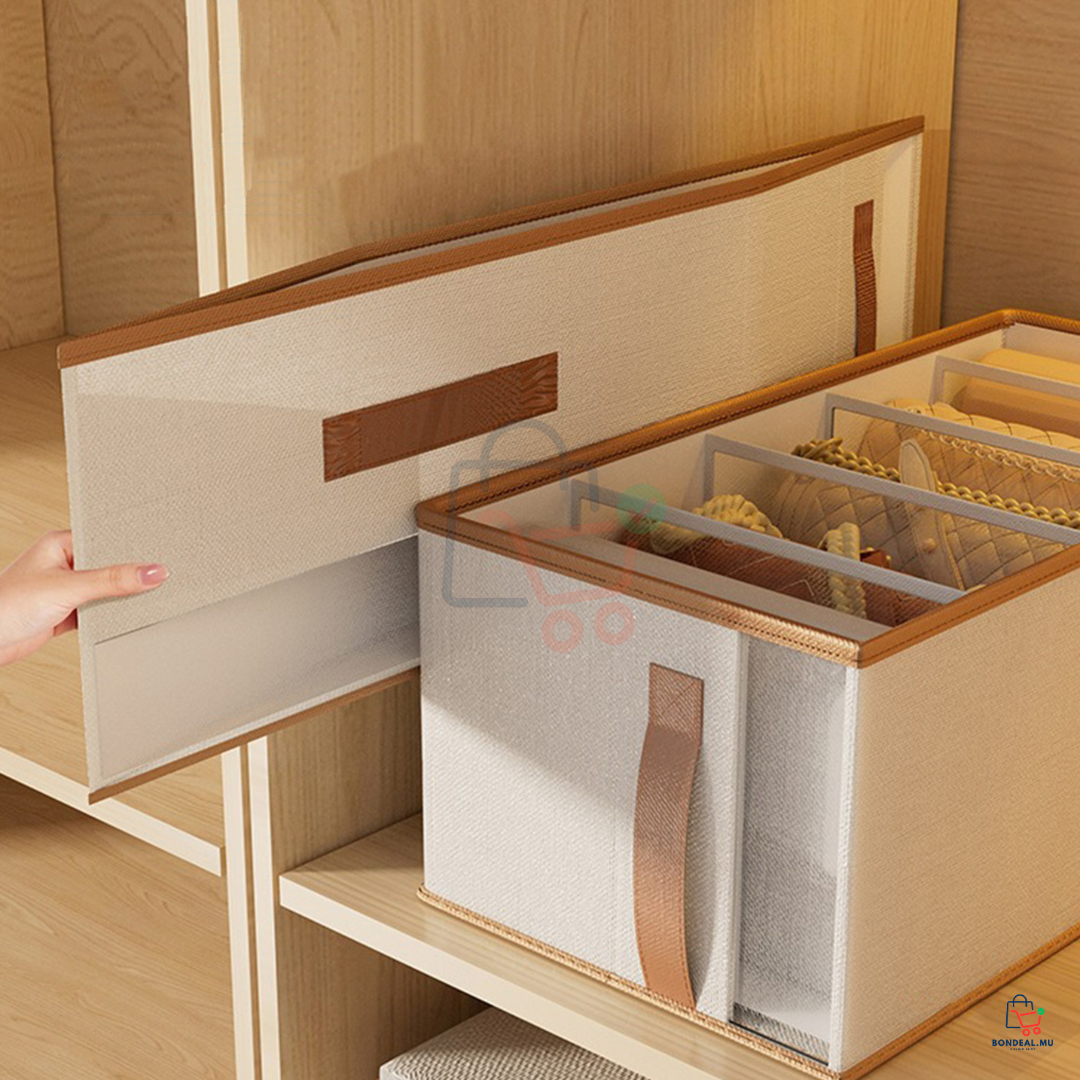 Multi-Compartment Foldable Fabric Storage
