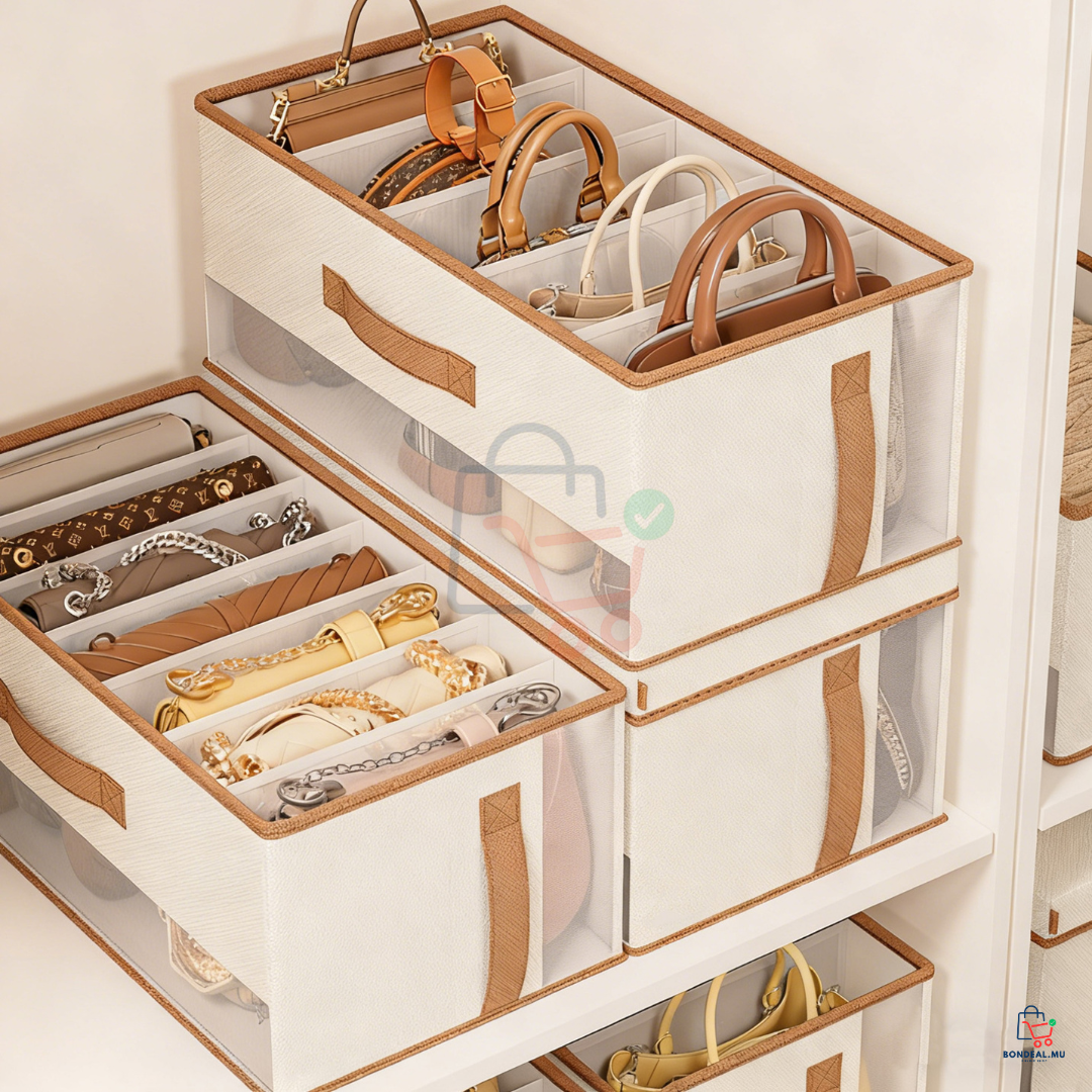 Multi-Compartment Foldable Fabric Storage