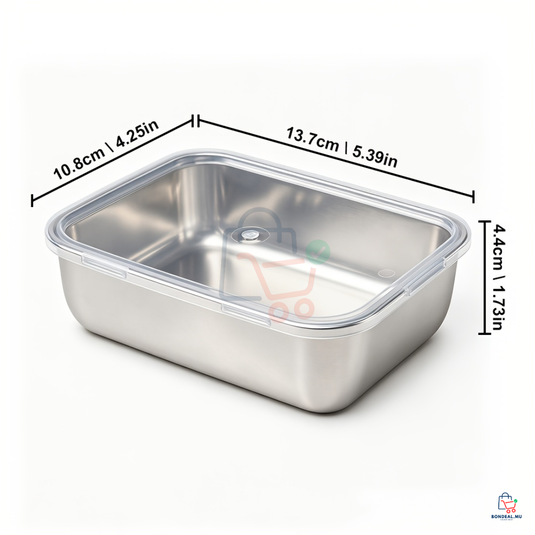 5 Pcs - Stainless Steed Containers