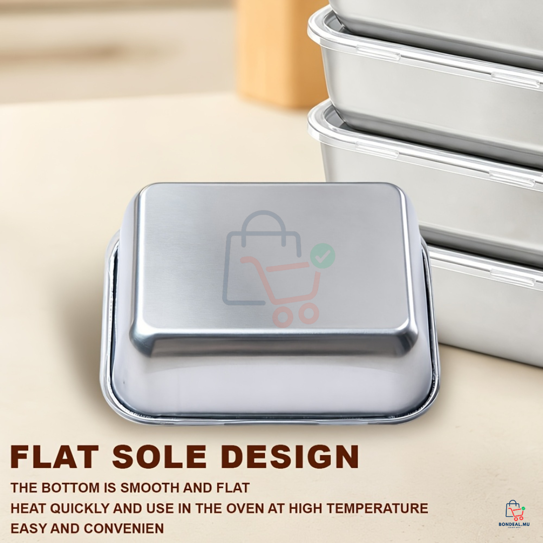 5 Pcs - Stainless Steed Containers