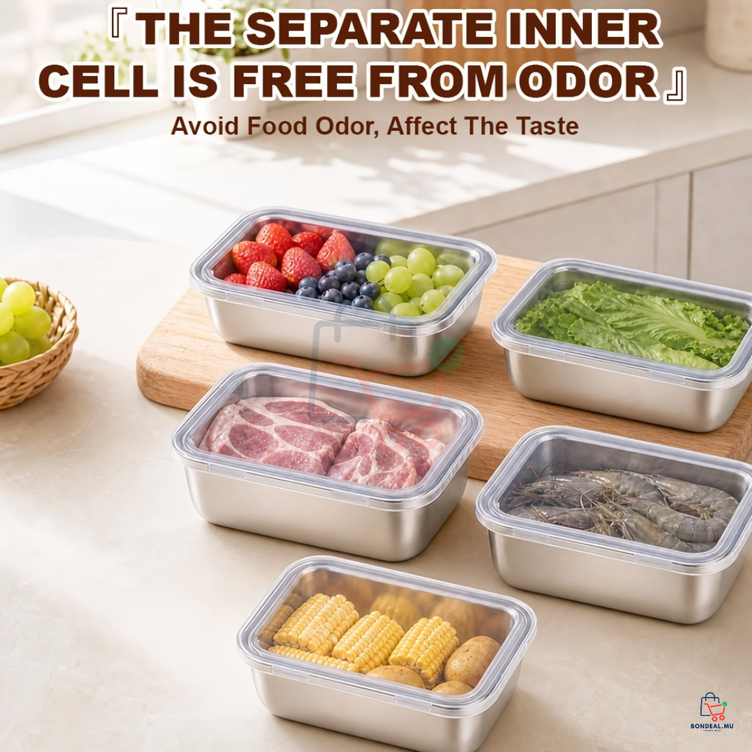 5 Pcs - Stainless Steed Containers