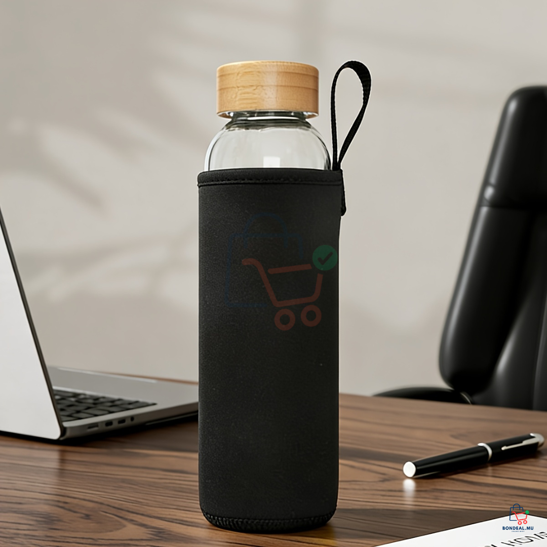 1L - Glass Bottle with Cover