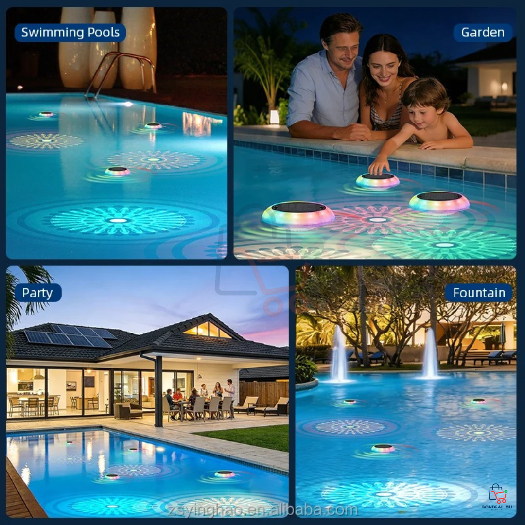 2 Pcs - Solar Floating Pool LED