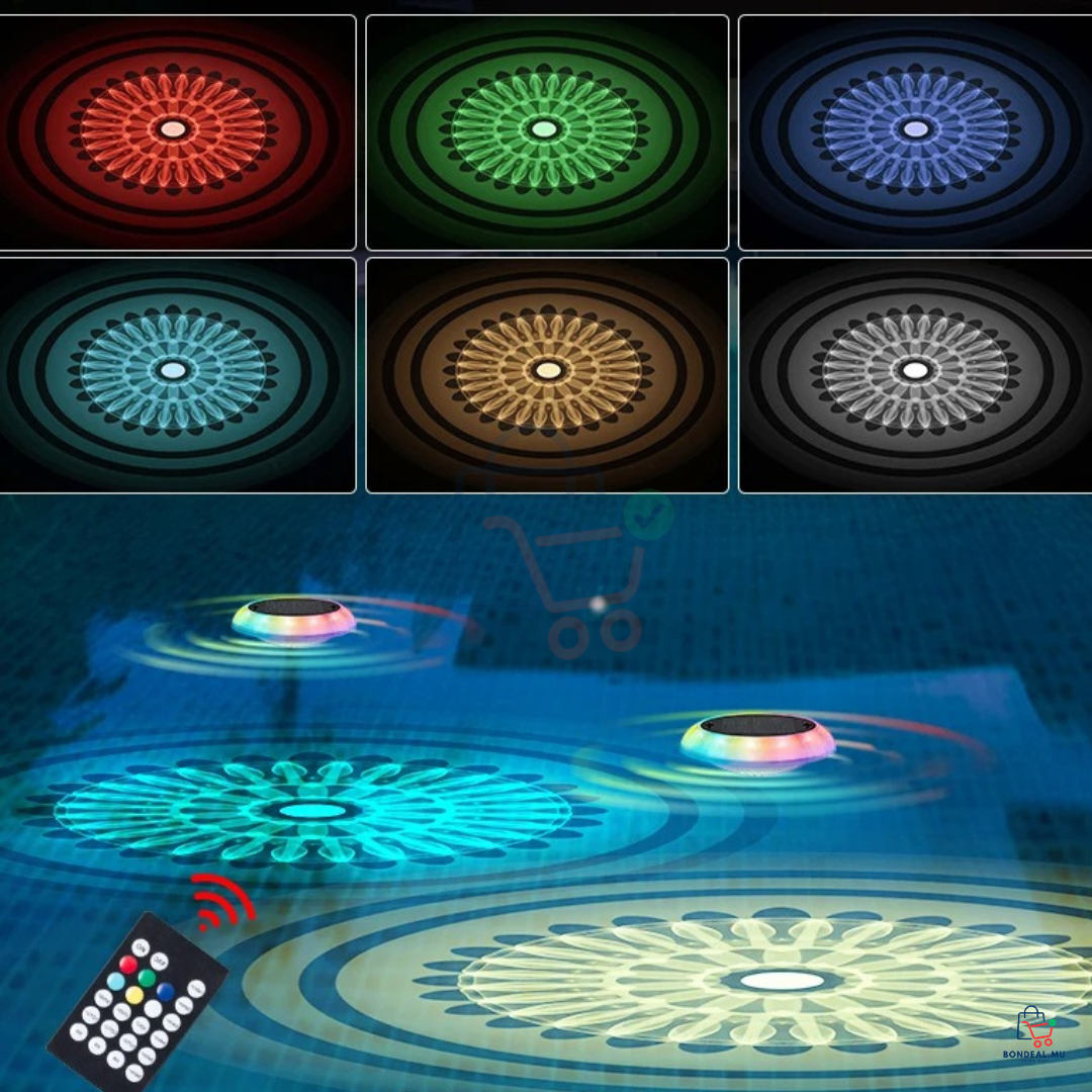 2 Pcs - Solar Floating Pool LED