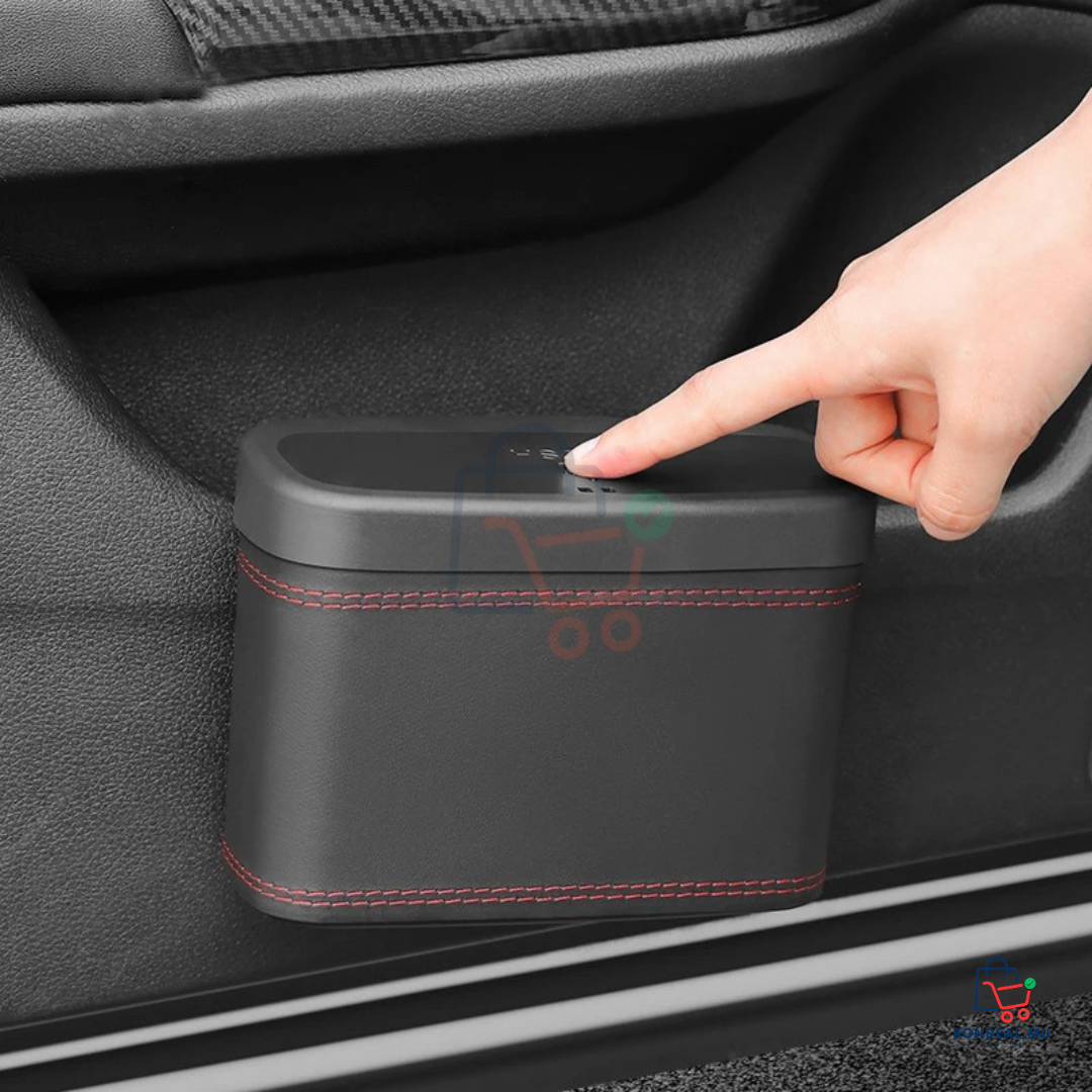 2 Pcs - Leather Car Bin