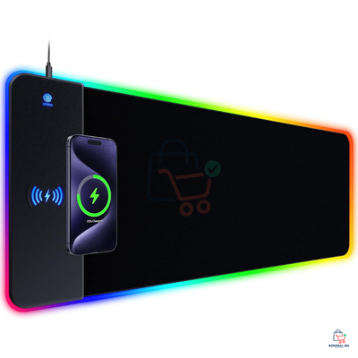 Desk Mat with LED & Wireless Charging