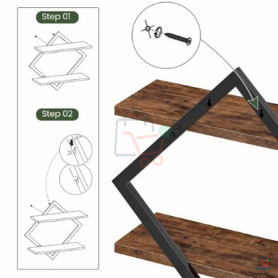 2 Pcs - Floating Wall Shelves