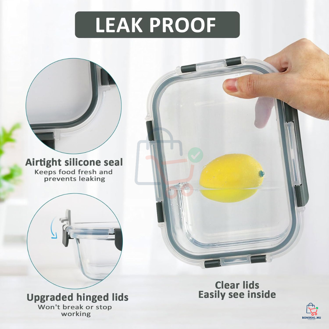 10 Pcs - Glass Container Set