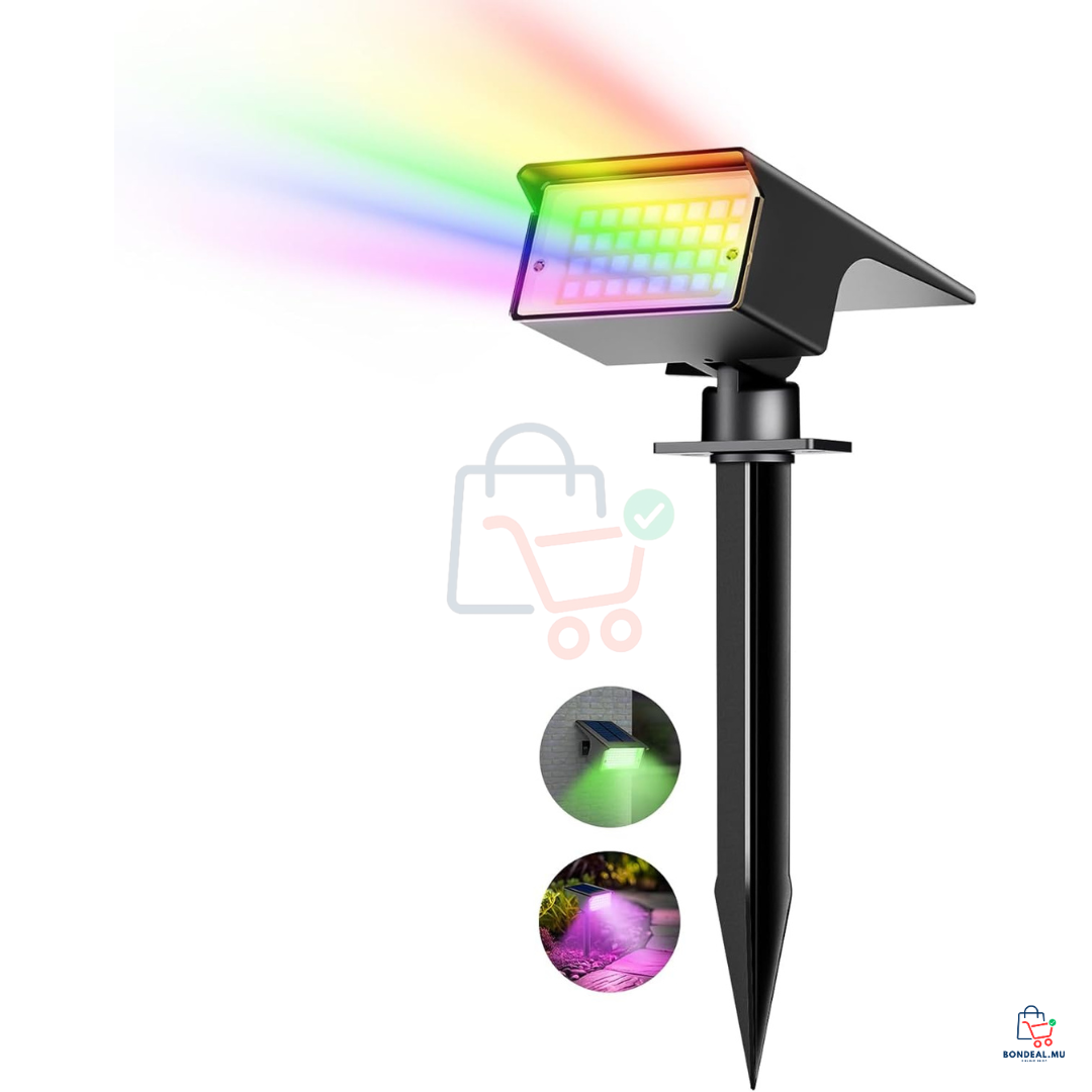 2 Pcs - RGB - Solar LED Spot